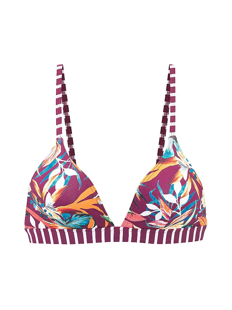 Top bikini a triangolo da donna rosso scuro | 34 A/B