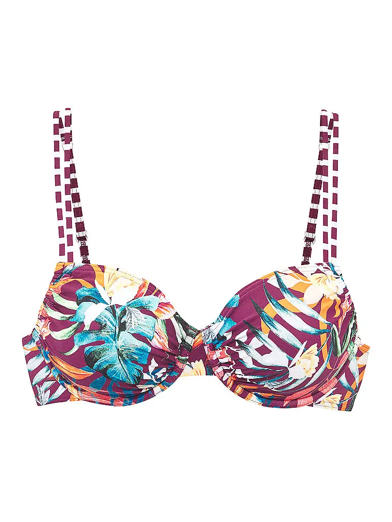 Top bikini da donna con ferretto rosso scuro | 38B