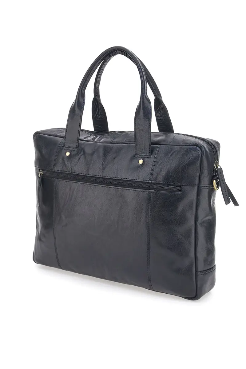 Ventiquattrore in Pelle NBG 333-1 Nera miniatura 3