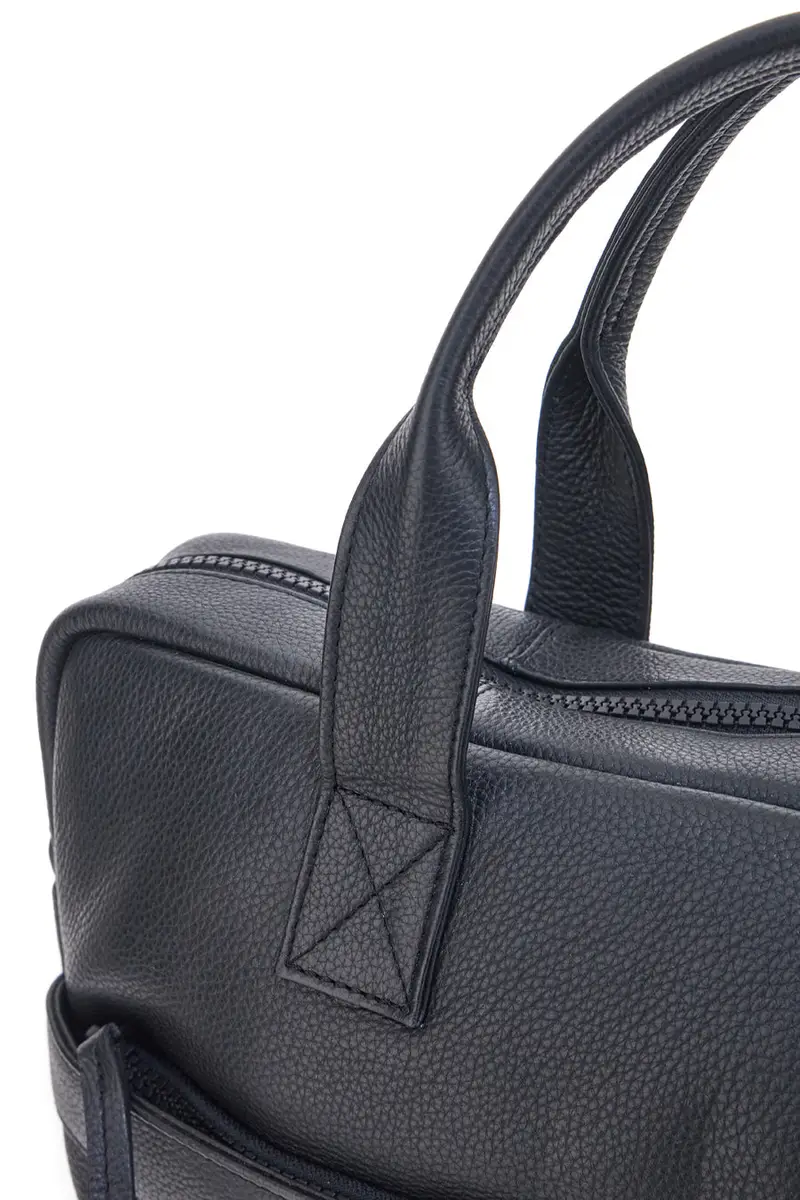 Ventiquattrore Nera Porta Pc Con Cerniera Gian Marco Venturi Business miniatura 3