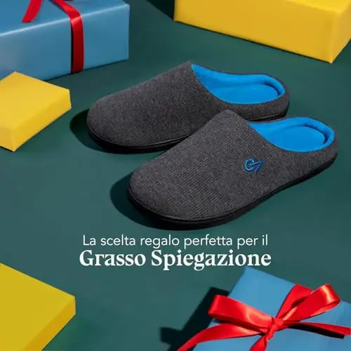 VeraCosy Pantofole Uomo Grigio 3463633 miniatura 3