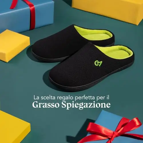 VeraCosy Pantofole Uomo Nero 3450192 miniatura 3