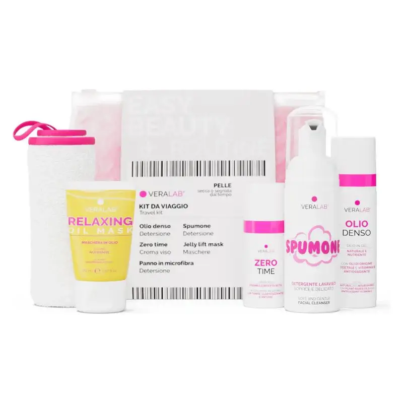 Easy Beauty Routine Pelle Secca O Segnata Dal Tempo - Kit Travel Completo Per La Cura Del Viso