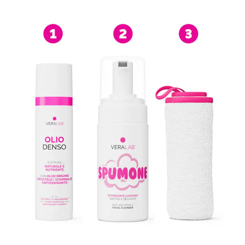 Kit Viso Doppia Detersione - Mousse detergente viso, Olio detergente viso, Cofanetto trattamento miniatura 2