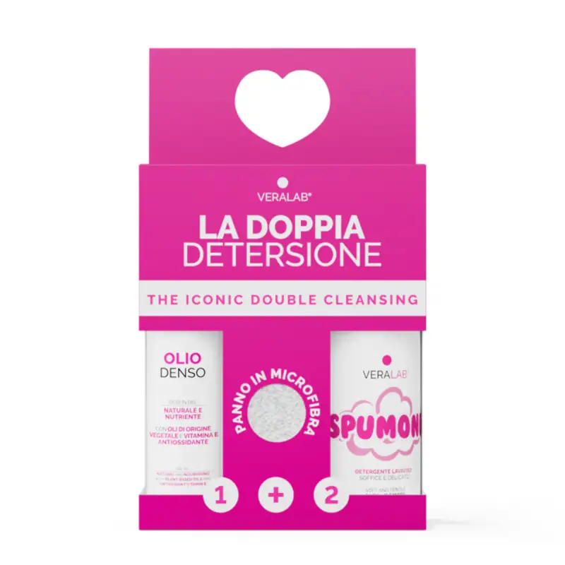 Kit Viso Doppia Detersione - Mousse detergente viso,Olio detergente viso,Cofanetto trattamento