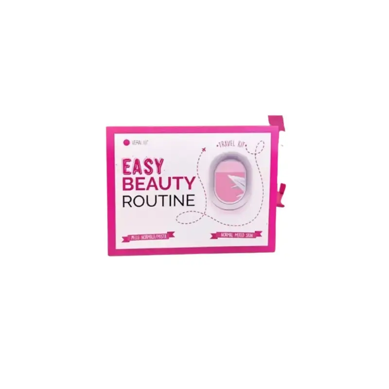 Kit Viso Easy Beauty Routine Kit Pelle Normale e Mista - Crema detergente viso,Cofanetto trattamento