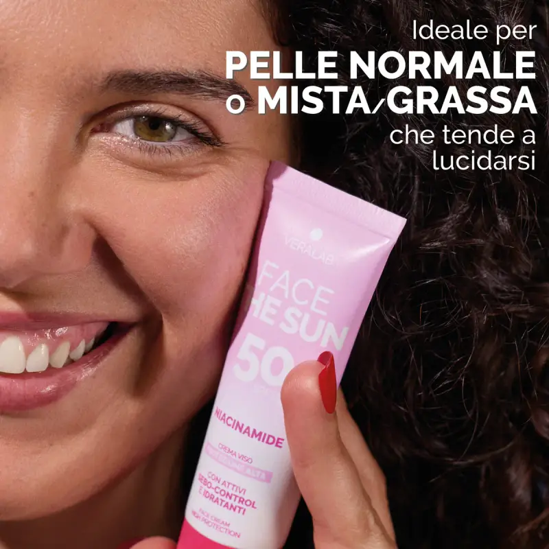Solari FACE THE SUN NIACINAMIDE - Crema viso SPF50 con attivi sebo-control e idratanti - Protezione solare viso miniatura 5