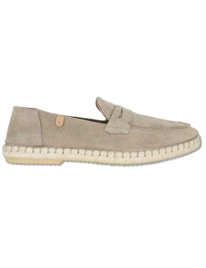 Espadrillas in camoscio taupe con suola in corda Uomo TRACK 028