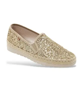 per donna 0400040568 Scarpe da barca in pelle dorata Nuria (41), Oro, Basso, Nessuno, Casual