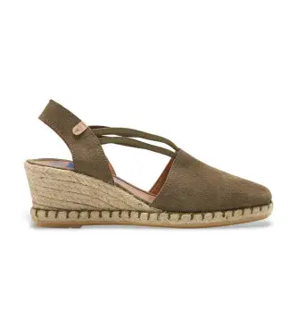 per donna 0600880001 Espadrillas Maika in pelle marrone (39), 5 a 8cm, Nessuno, Casual