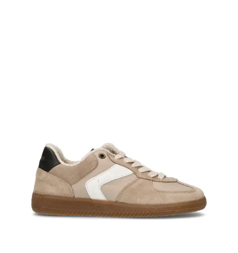 Sneaker donna beige in pelle Vario