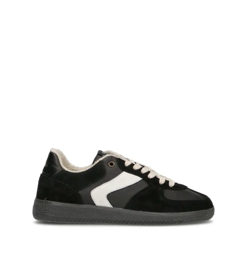 Sneaker donna nera in pelle Vario