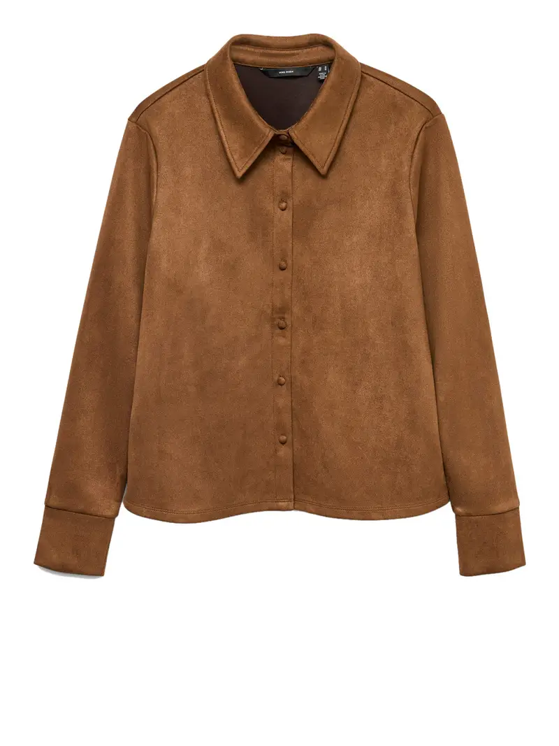 camicia casual vero moda da donna - marrone