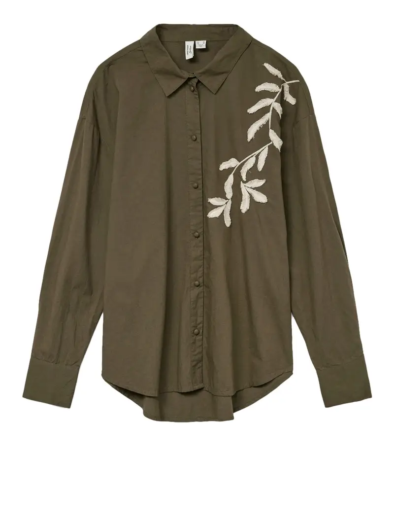 camicia casual vero moda da donna - verde