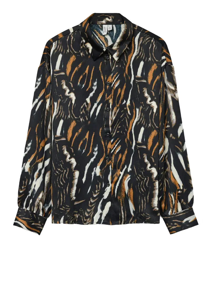 camicia fantasia vero moda da donna - nero