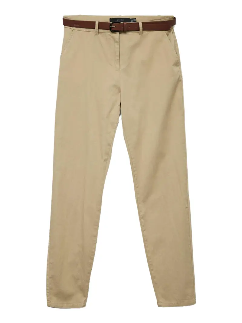 pantalone chino vero moda da donna - beige