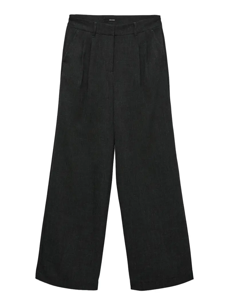 pantalone chino vero moda wide da donna - grigio