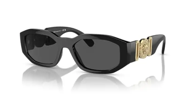 Versace 0VE4361 Occhiali da Sole, Nero (Black), 53 Unisex-Adulto - stile contemporaneo