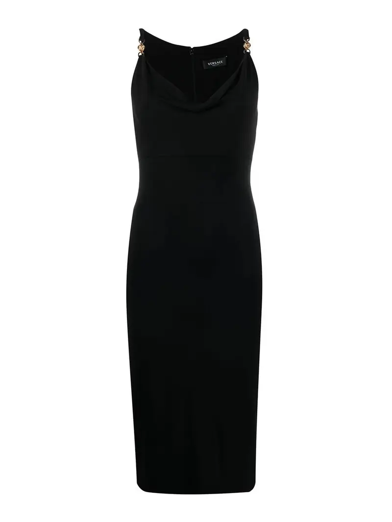 Abito Medusa con scollo a V Nero