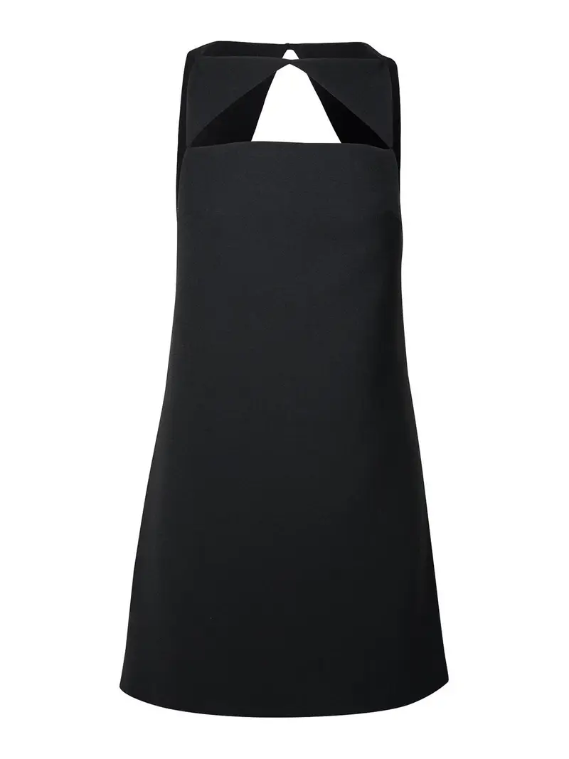 Abito Nero in Misto Lana Vergine