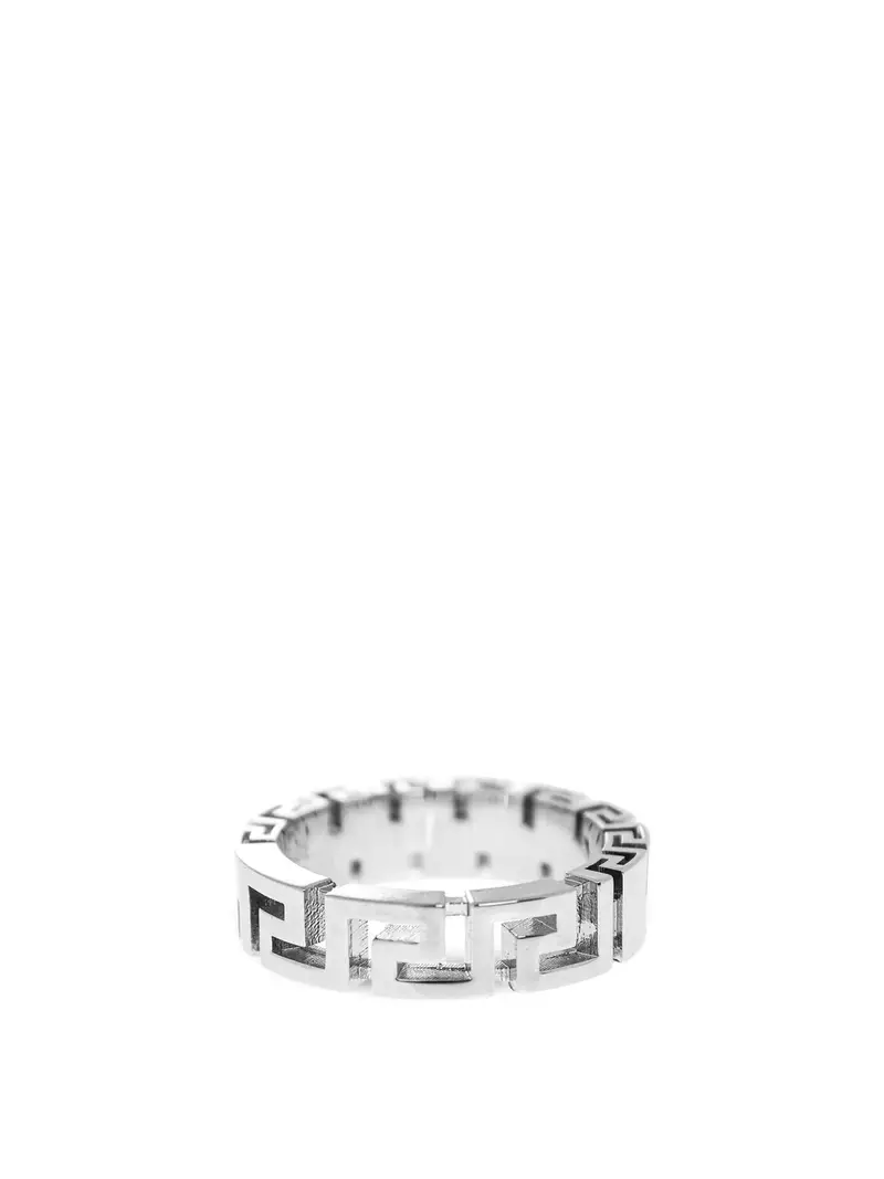 Anello con motivo Greca color argento