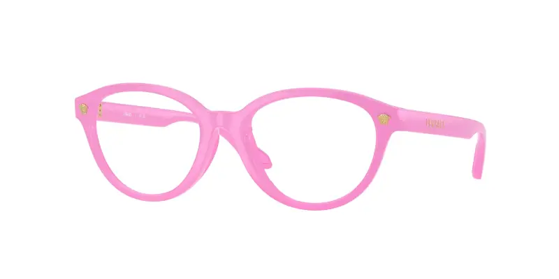 Bambino Versace VK3014U 5399 Montature da vista Iniettato Rosa Trasparente Pantos Normale