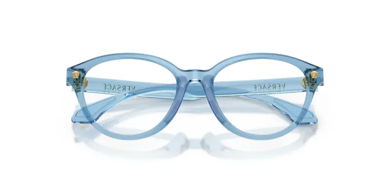 Bambino Versace VK3014U 5535 Montature da vista Iniettato Blu Trasparente Pantos Normale miniatura 2