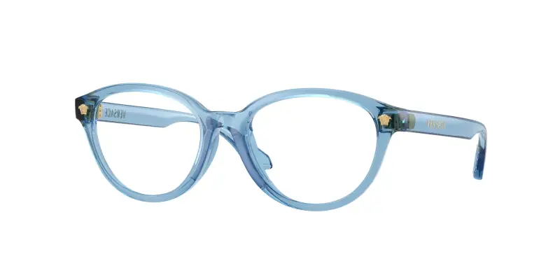 Bambino Versace VK3014U 5535 Montature da vista Iniettato Blu Trasparente Pantos Normale