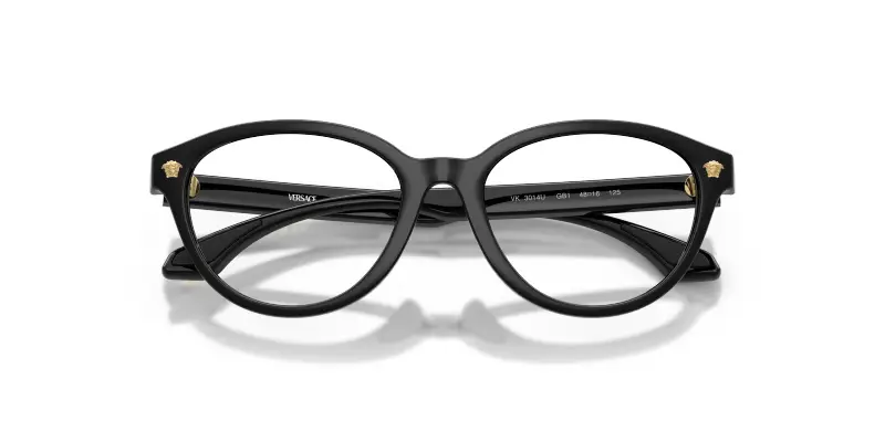 Bambino Versace VK3014U GB1 Montature da vista Iniettato Nero Trasparente Pantos Normale miniatura 2