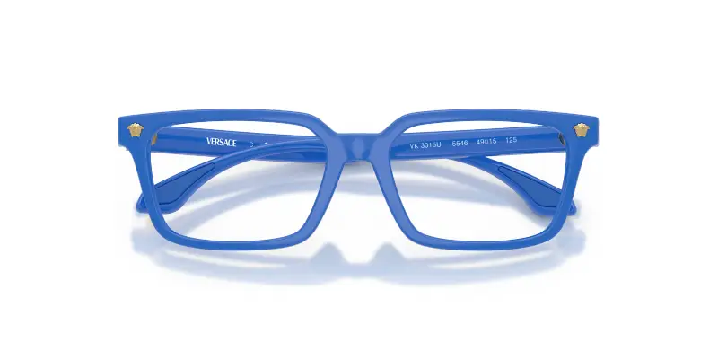 Bambino Versace VK3015U 5546 Montature da vista Iniettato Blu Trasparente Squadrata Normale miniatura 2