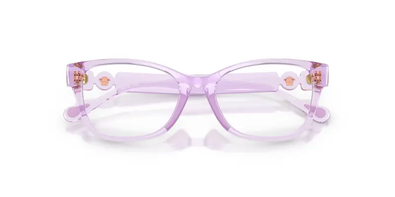Bambino Versace VK3016U 5372 Montature da vista Iniettato Viola Trasparente Cat Eye Normale miniatura 2