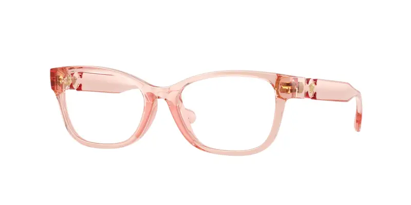 Bambino Versace VK3016U 5549 Montature da vista Iniettato Rosa Trasparente Cat Eye Normale