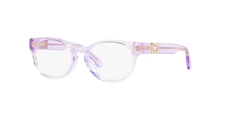 Bambino Versace VK3323U 5372 Montature da vista Acetato Rosa Rotonda Normale miniatura 3