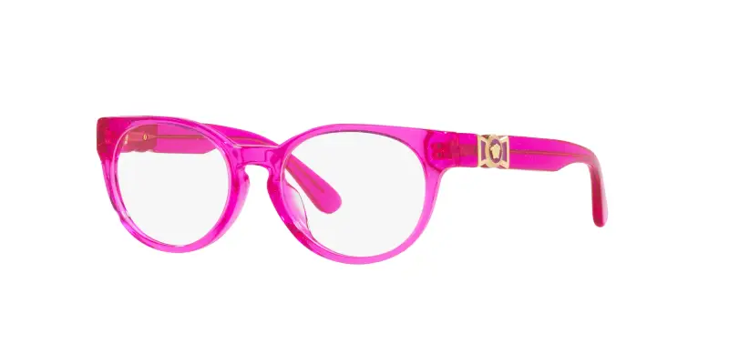 Bambino Versace VK3323U 5375 Montature da vista Acetato Rosa Rotonda Normale miniatura 3