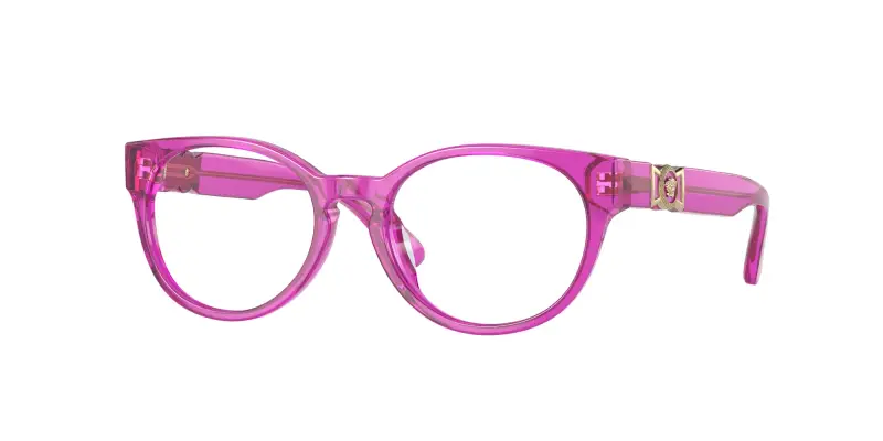 Bambino Versace VK3323U 5375 Montature da vista Acetato Rosa Rotonda Normale