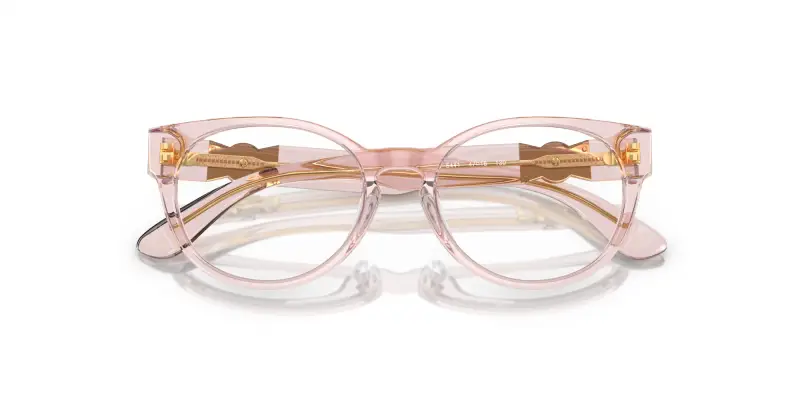 Bambino Versace VK3323U 5441 Montature da vista Acetato Rosa Rotonda Normale miniatura 2