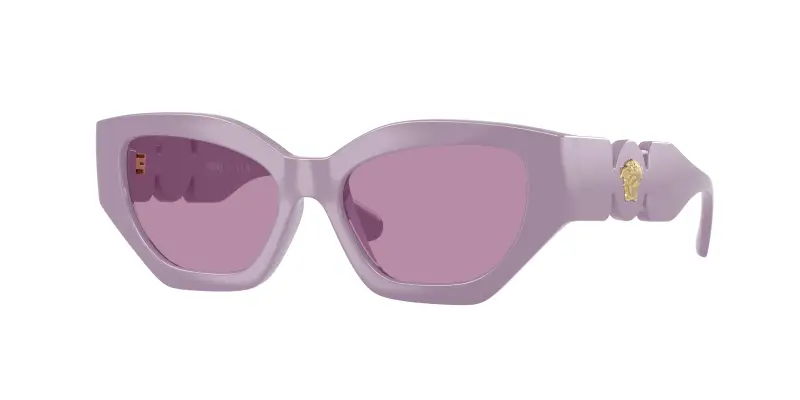 Bambino Versace VK4007U 5526AK Occhiali da sole Iniettato Viola Viola Geometrica Normale