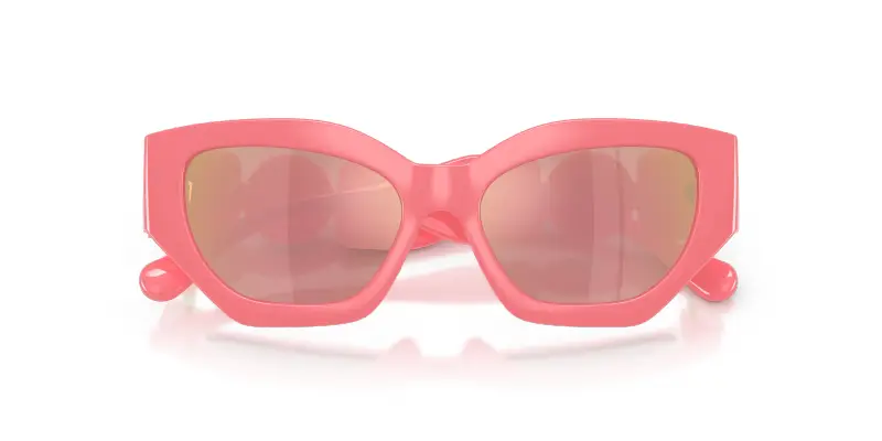 Bambino Versace VK4007U 5545/Z Occhiali da sole Iniettato Rosa Rosa Geometrica Specchiate miniatura 2