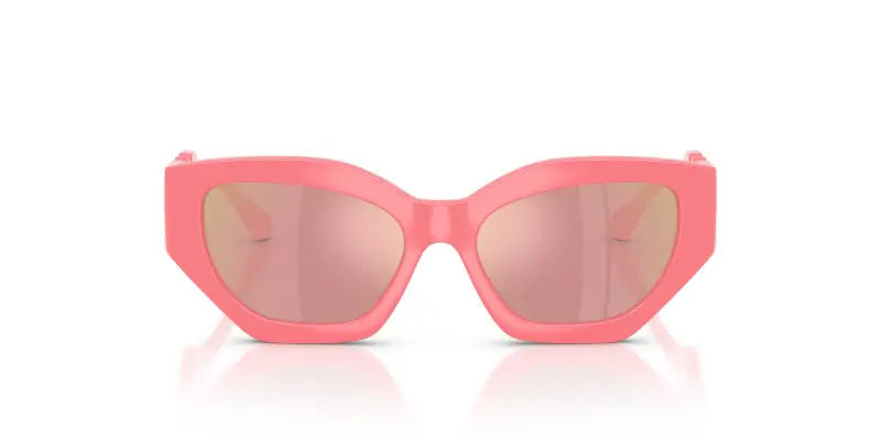 Bambino Versace VK4007U 5545/Z Occhiali da sole Iniettato Rosa Rosa Geometrica Specchiate miniatura 3
