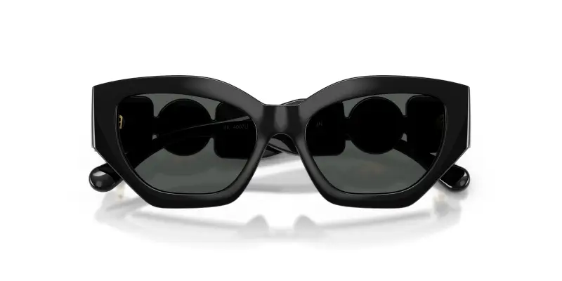 Bambino Versace VK4007U GB1/87 Occhiali da sole Iniettato Nero Grigio Geometrica Normale miniatura 2