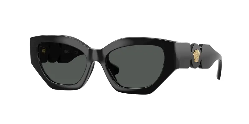 Bambino Versace VK4007U GB1/87 Occhiali da sole Iniettato Nero Grigio Geometrica Normale