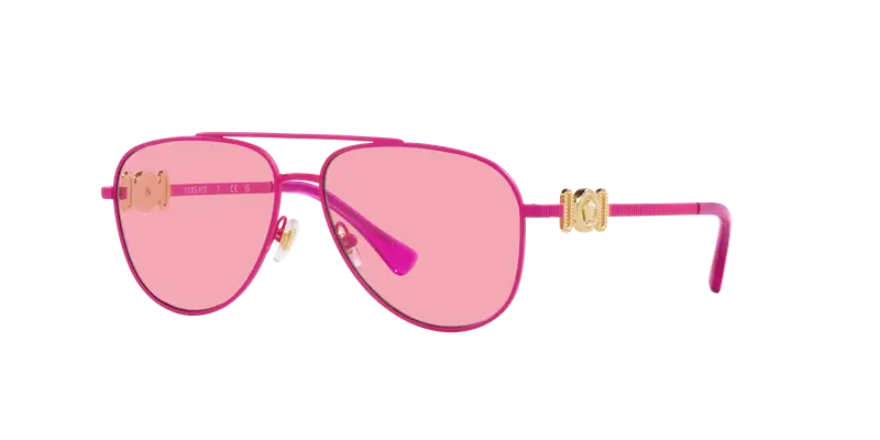Versace Bambino VK2002 149584 Occhiali da sole Metallo Rosa Rosa Pilot Normale miniatura 2