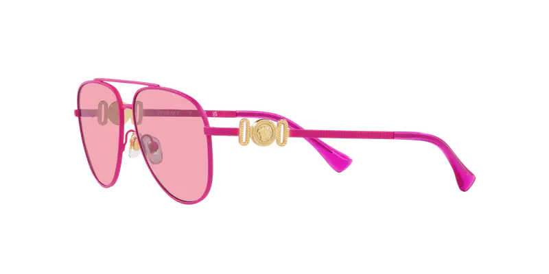 Versace Bambino VK2002 149584 Occhiali da sole Metallo Rosa Rosa Pilot Normale miniatura 3