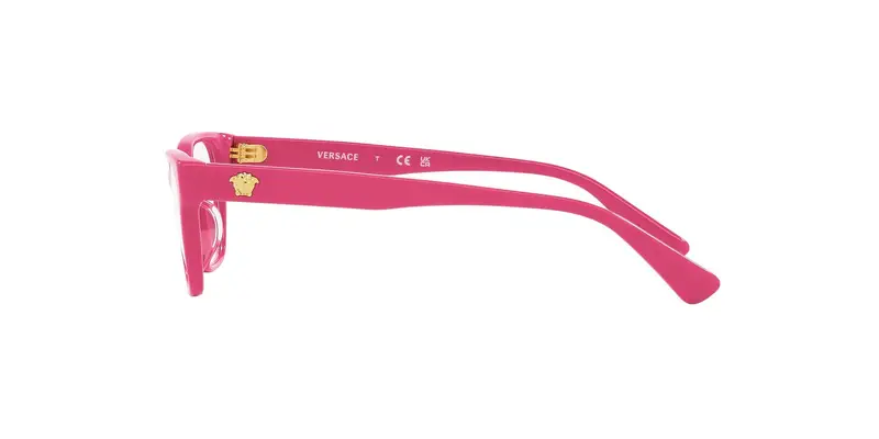 Versace Bambino VK3003U 5367 Montature da vista Acetato Rosa Trasparente Squadrata Normale miniatura 3