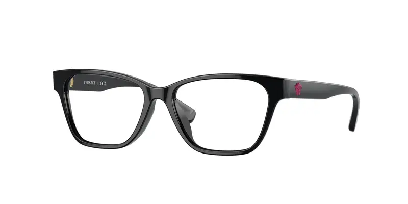 Versace Bambino VK3003U  GB1 Montature da vista Acetato Nero Trasparente Squadrata Normale