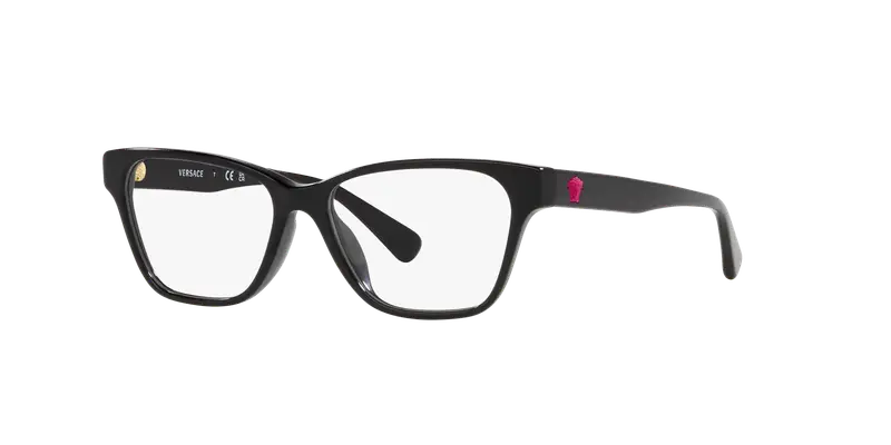 Versace Bambino VK3003U GB1 Montature da vista Acetato Nero Trasparente Squadrata Normale miniatura 2