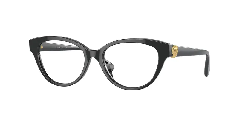 Versace Bambino VK3004  GB1 Montature da vista Acetato Nero Trasparente Cat Eye Normale