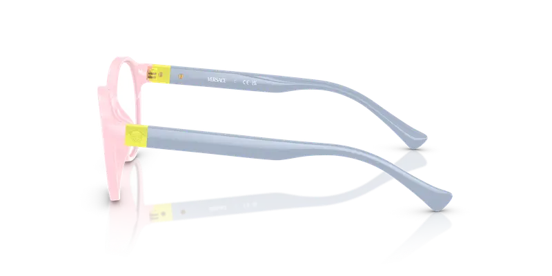 Versace Bambino VK3007U 5440 Montature da vista Iniettato Rosa Trasparente Pantos Normale miniatura 3