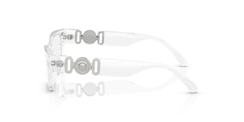 Versace Bambino VK3008U 148 Montature da vista Iniettato Trasparente Trasparente Rotonda Normale miniatura 3