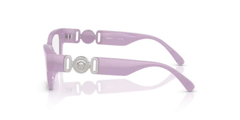 Versace Bambino VK3008U 5506 Montature da vista Iniettato Viola Trasparente Rotonda Normale miniatura 3